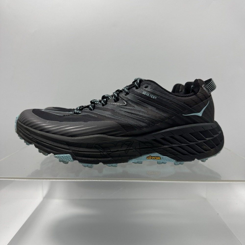 Hoka Speedgoat 4 GTX Black Gore-Tex Trail Running 1106531 ADGG Women's Size 8.5